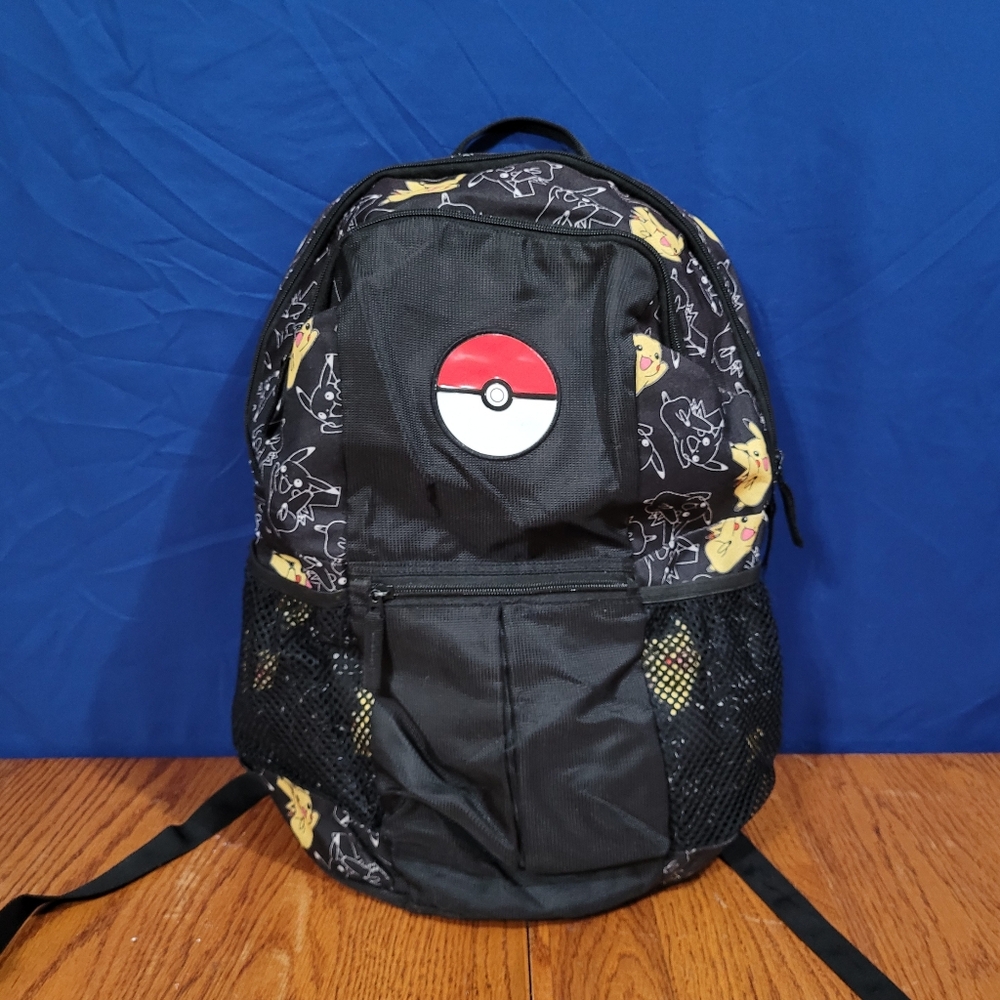 2017 Black Pokemon Gotta Catch Them All Pikachu Backpack